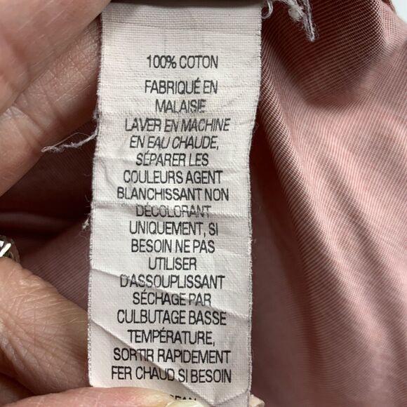 LL Bean Mens Button Down Shirt Long Sleeve Salmon 100% Cotton Reg XXL - Picture 5 of 5